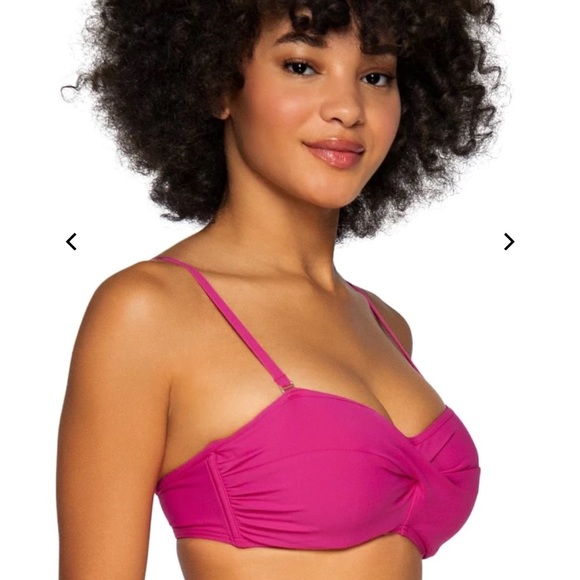 Swim Sunsets Iconic Twist Bandeau Bikini Top Pink Sz T E F G Style Efgh Poshmark